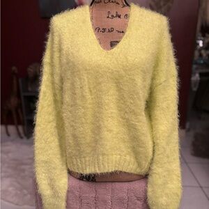 Cozy Yellow V-Neck Sweater